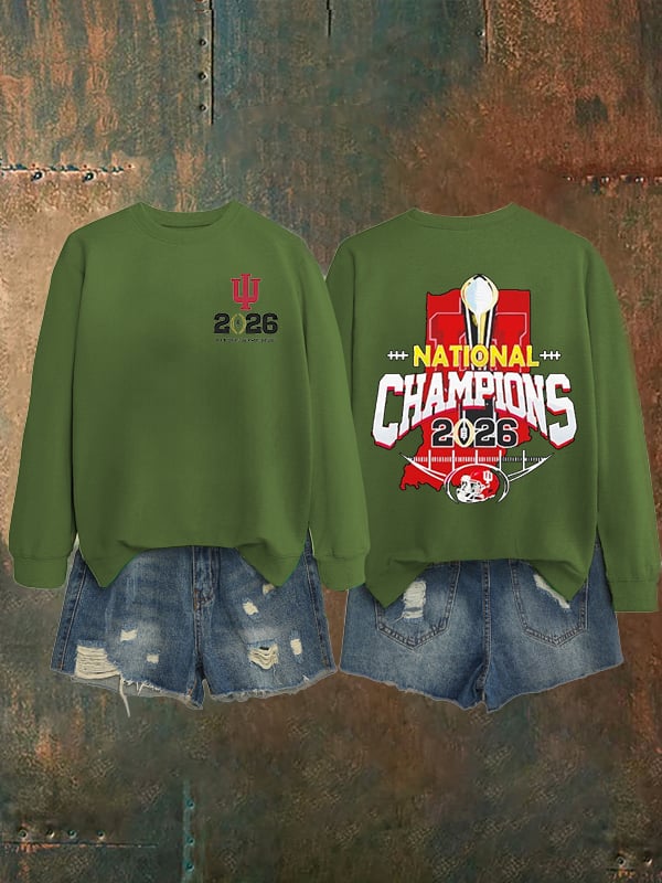 Women's Football Print Sweatshirt