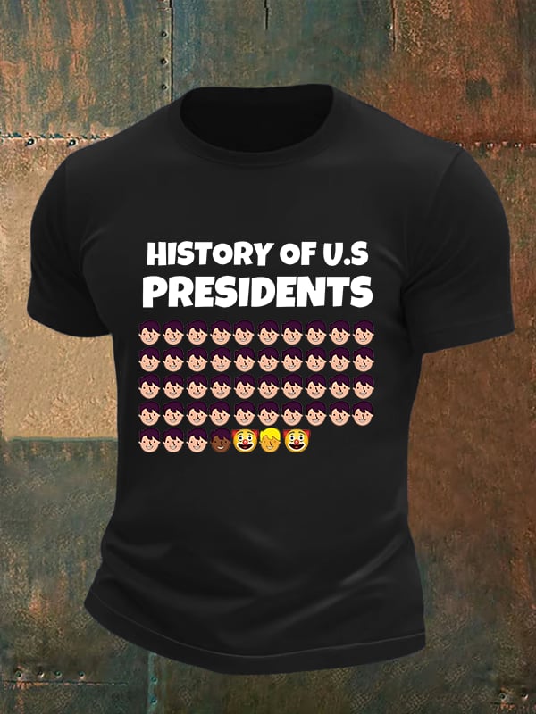 🔥Buy 3 Get 15% Off🔥Men's History Of US Presidents Print T-Shirt