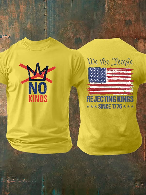 Men's No Kings, Rejecting Kings Since 1776, We The People T-Shirt