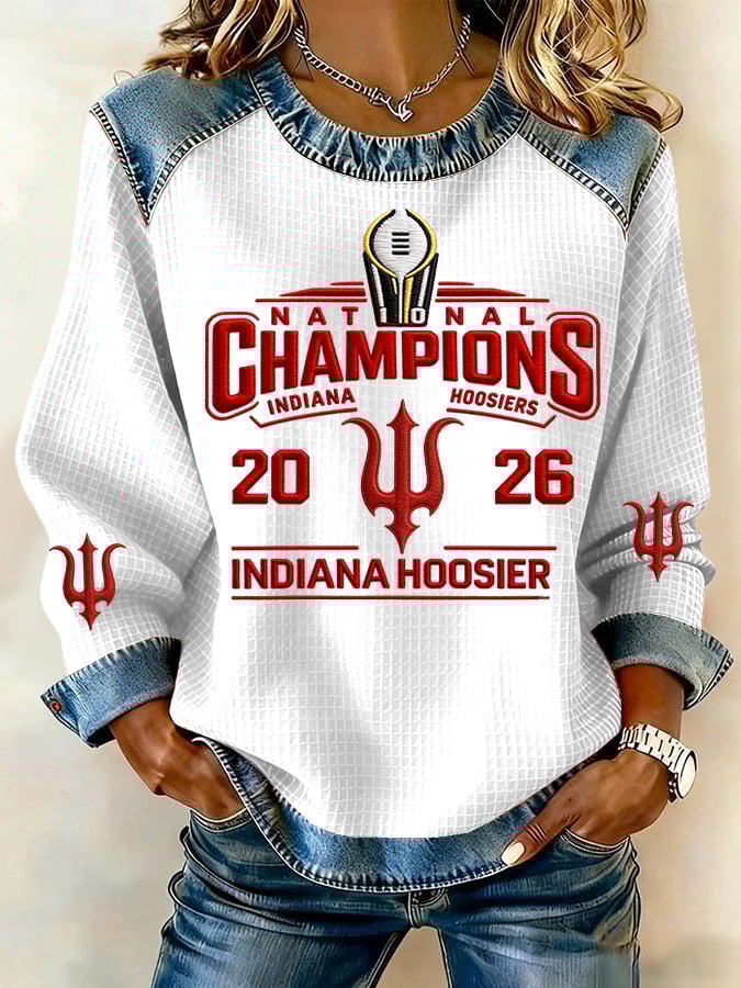 Women's Rugby Print Sweatshirt