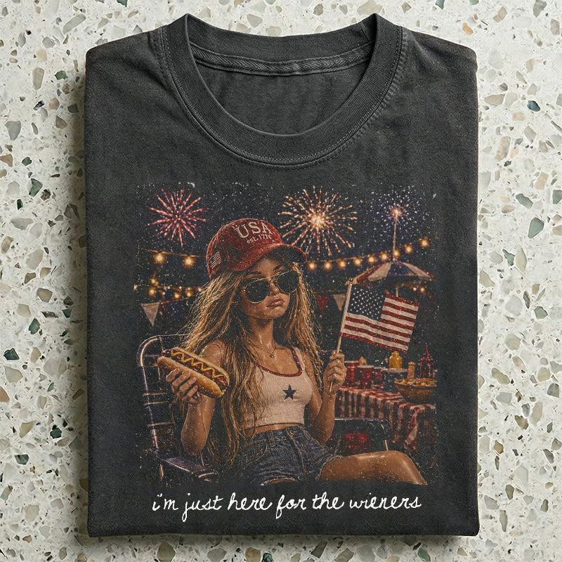 I'm Just Here For the Wieners Funny Doll T-shirt