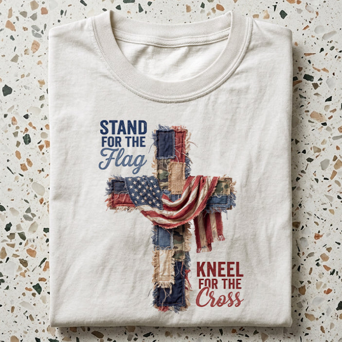 Stand For The Flag Kneel For The Cross T-shirt