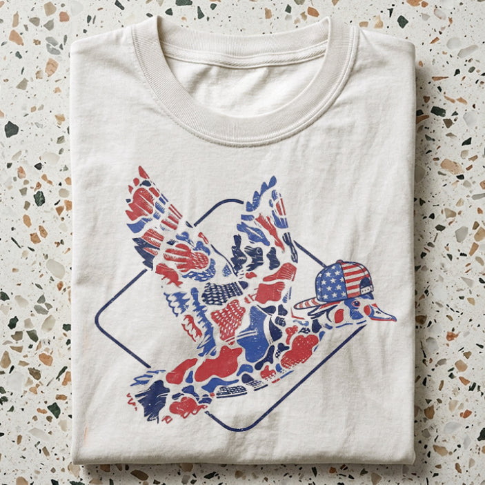 Camo Flying Mallard Duck T-shirt