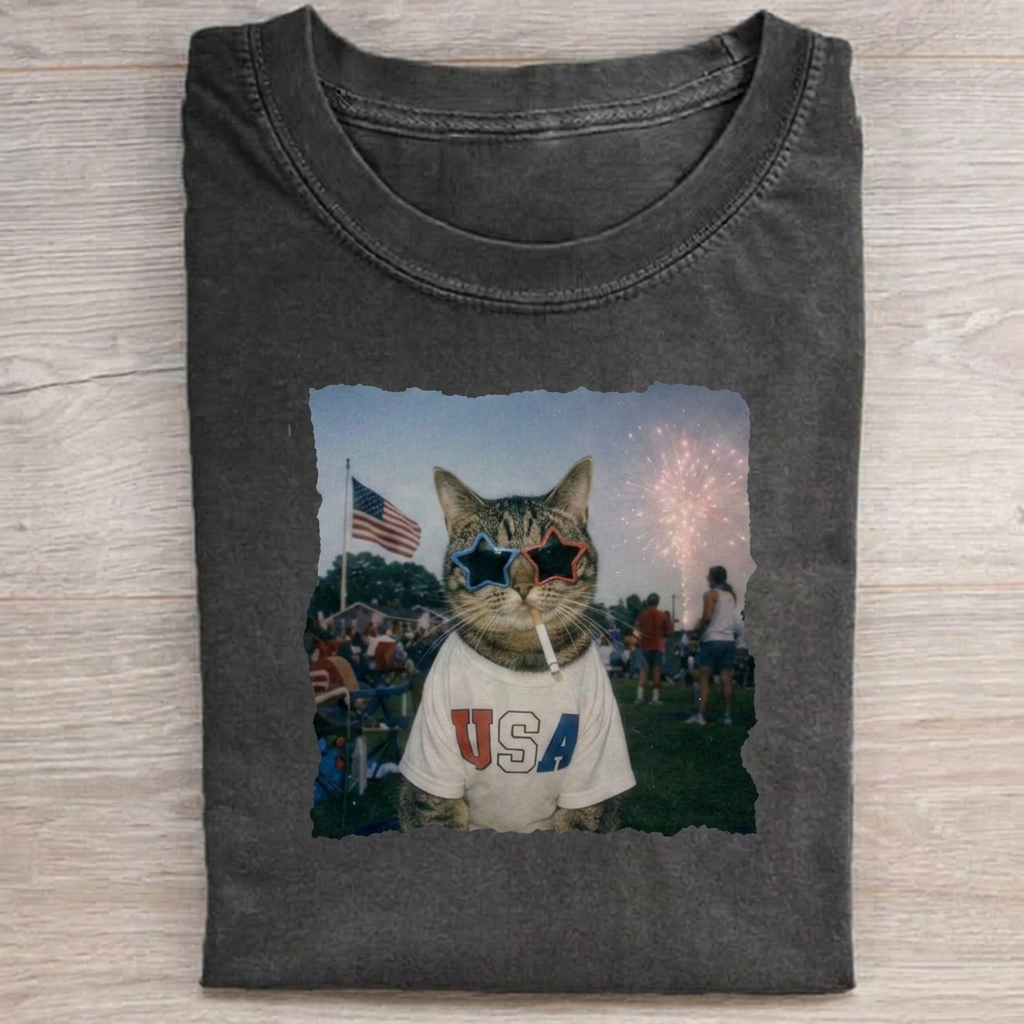 US 250th Anniversary Cat T-Shirt