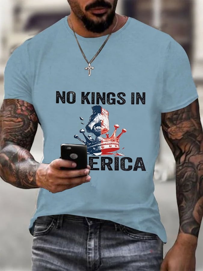Men's No Kings In America Print T-shirt