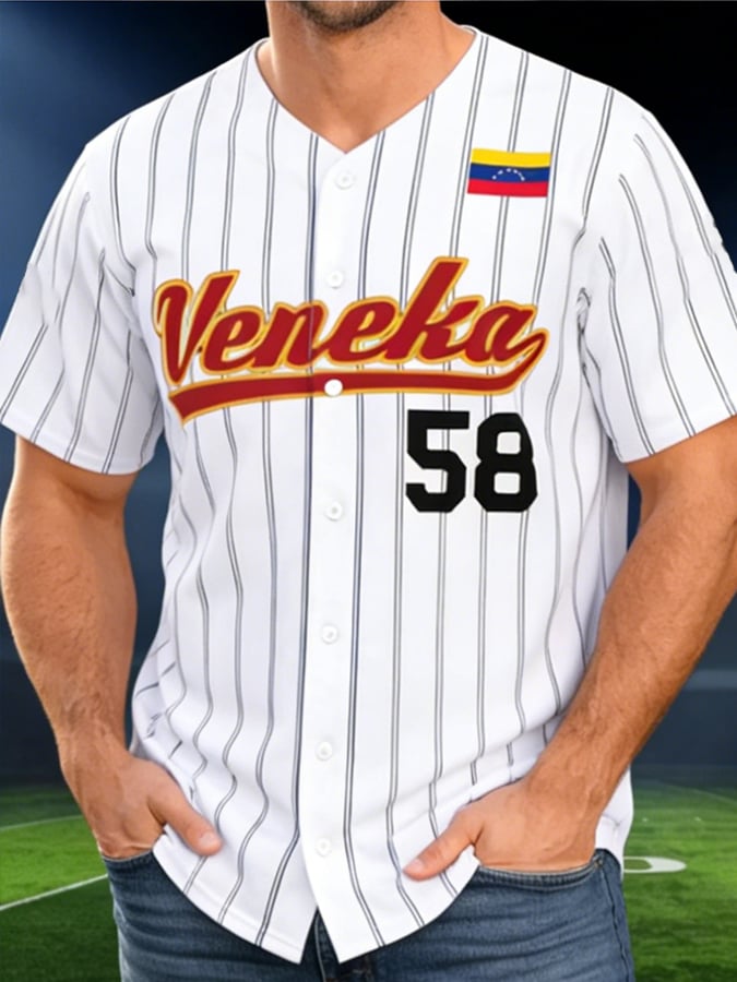 Men's Baseball Print Shirt