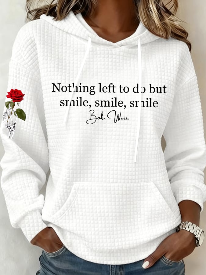 🔥Buy 3 Get 15% Off Women's Nothing Left To Do But Smile Smile Smile Print Casual Sweatshirt