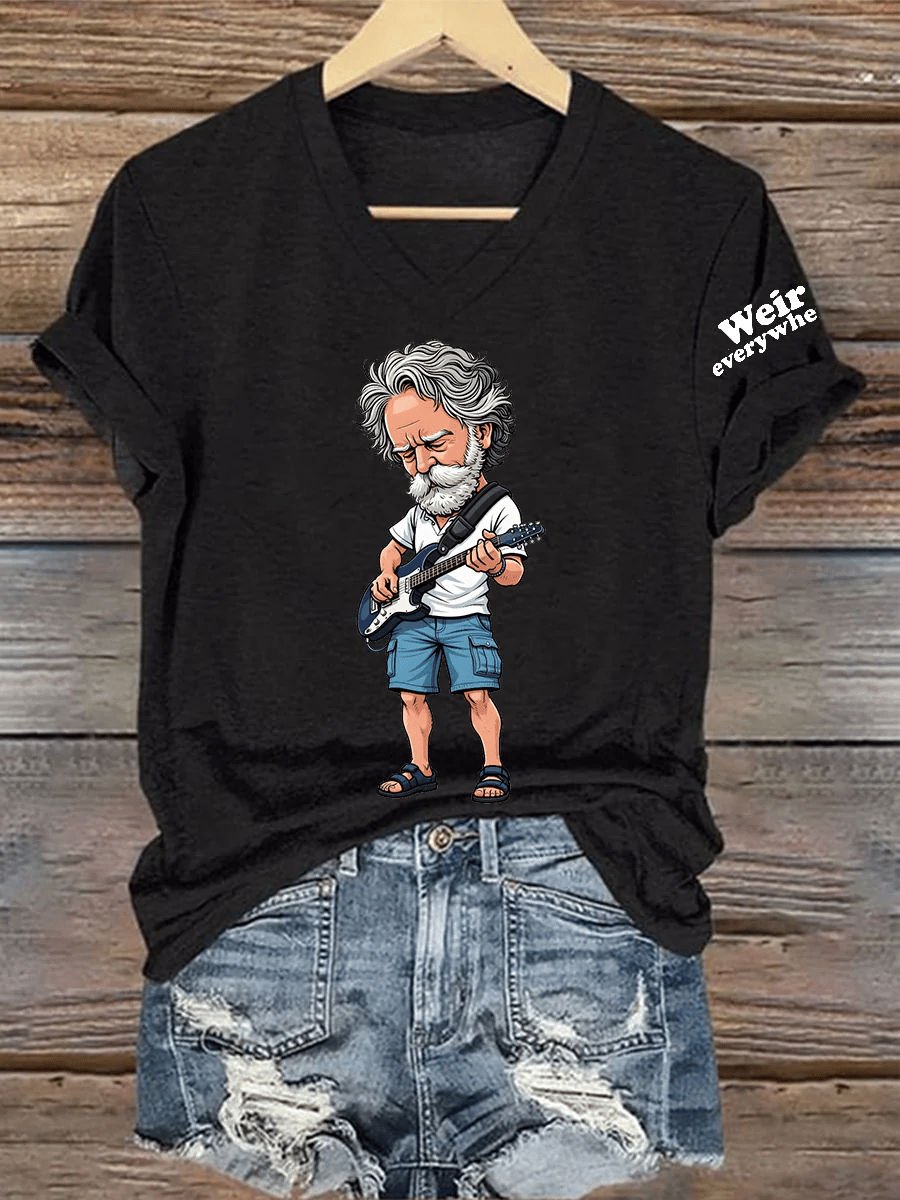 ๐ฅBuy 3 Get 15% Off Women's RIP Bob Weir Weir Everywhere Short Sleeve T-Shirt