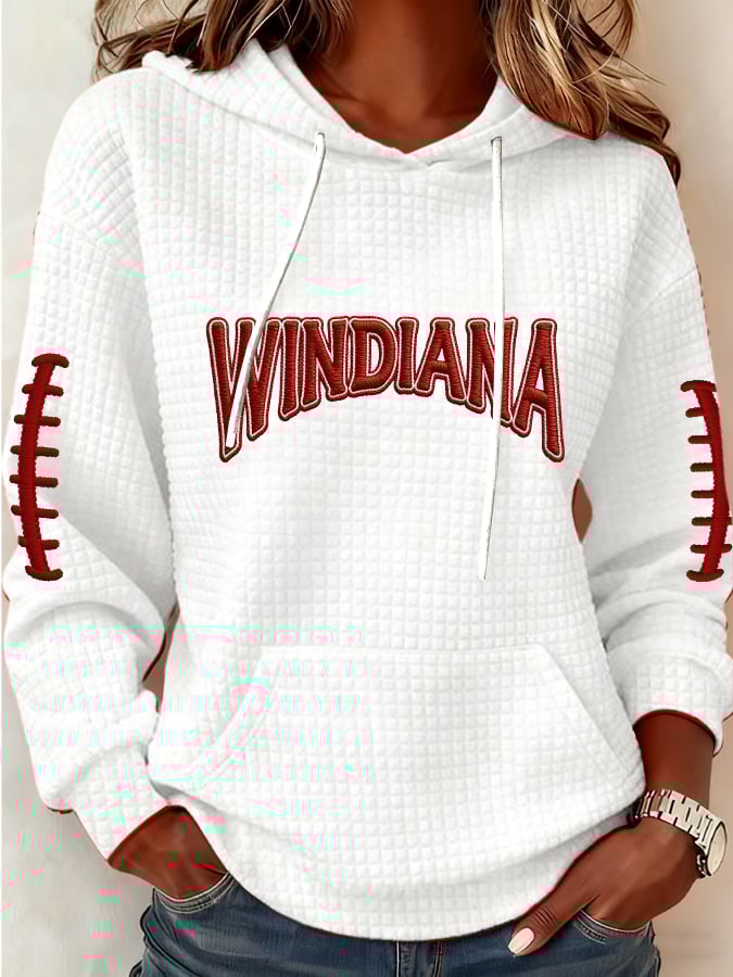 Women's Football Print Casual Sweatshirt