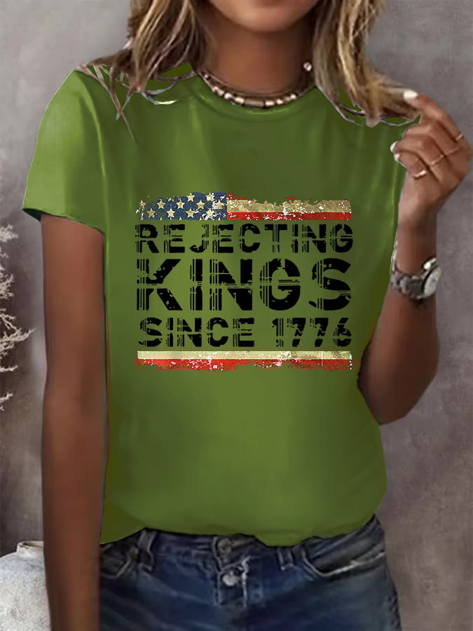 Women's Fashion Casual FDT Reject King Tiger Print T-shirt