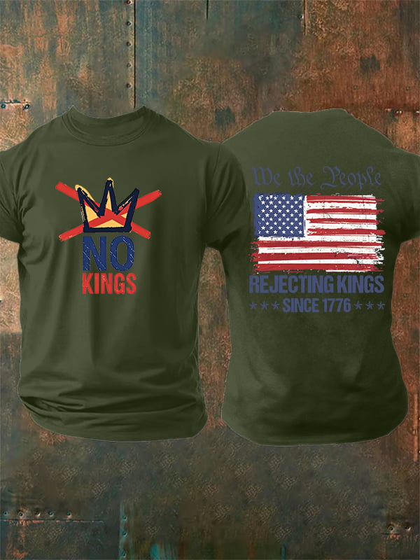 Men's No Kings, Rejecting Kings Since 1776, We The People T-Shirt