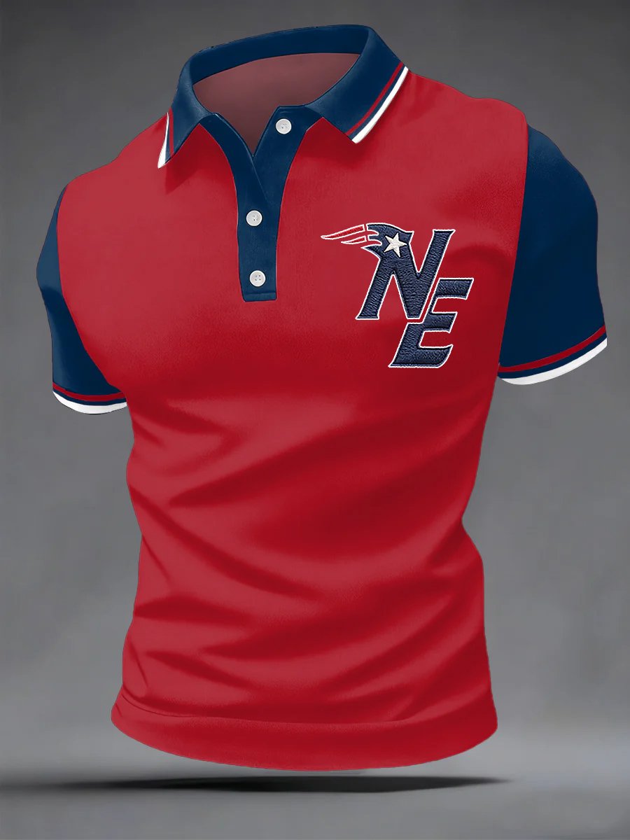 Men's Football Print Polo Shirt