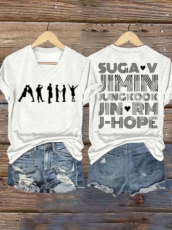 🔥Buy 3 Get 15% Off🔥Women's BTS Fan Print Short-Sleeve T-Shirt