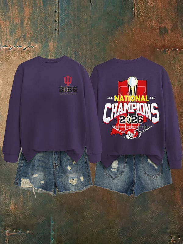 Women's Football Print Sweatshirt