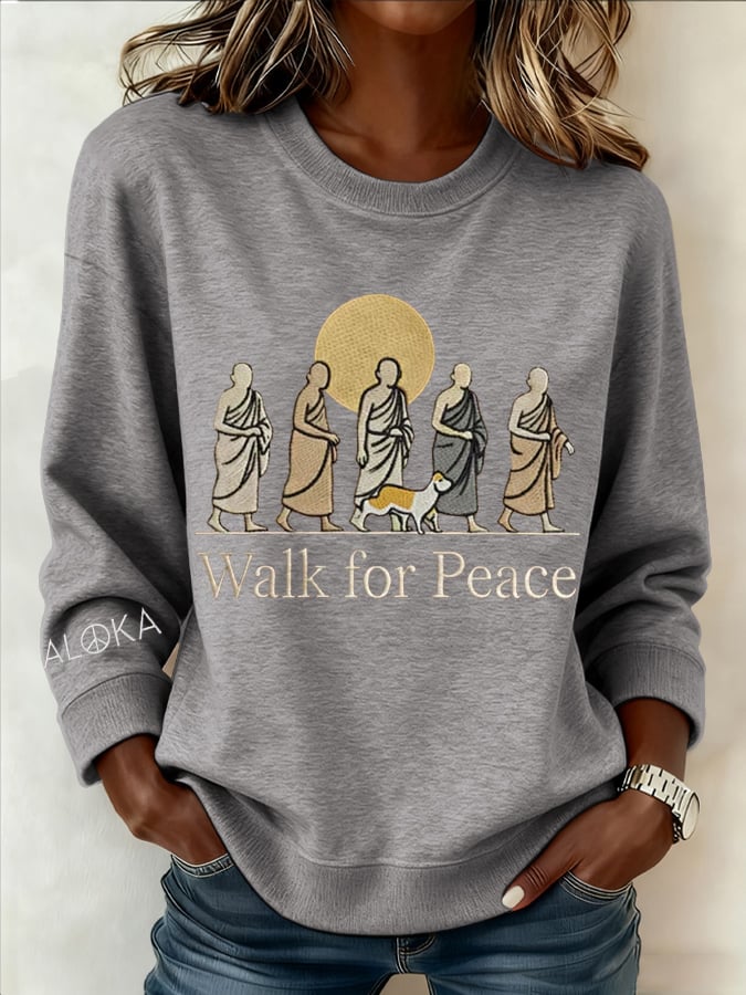 Women's Walk For Peace Art Print Sweatshirt