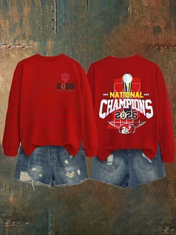 Women's Football Print Sweatshirt