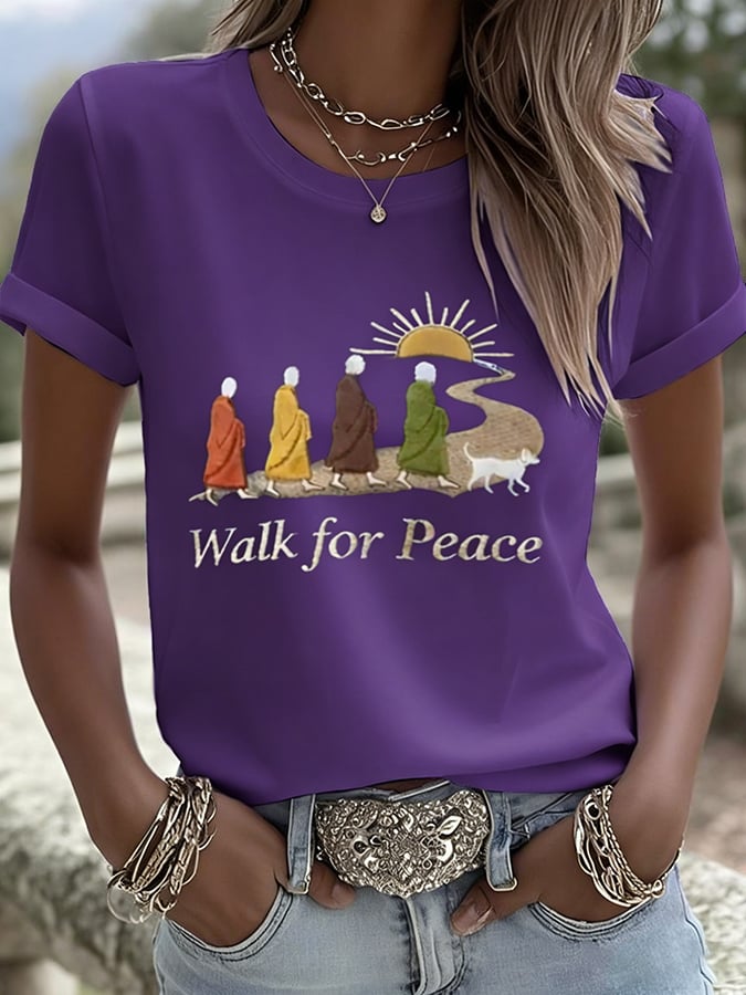 Women's Walk For Peace Art Print T-Shirt