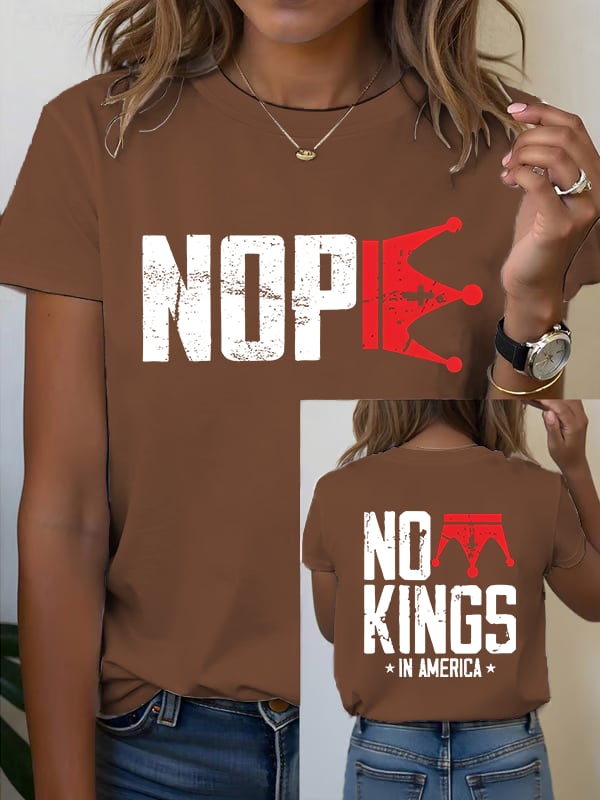 🔥Buy 3 Get 15% Off Women's No Kings In America T-Shirt