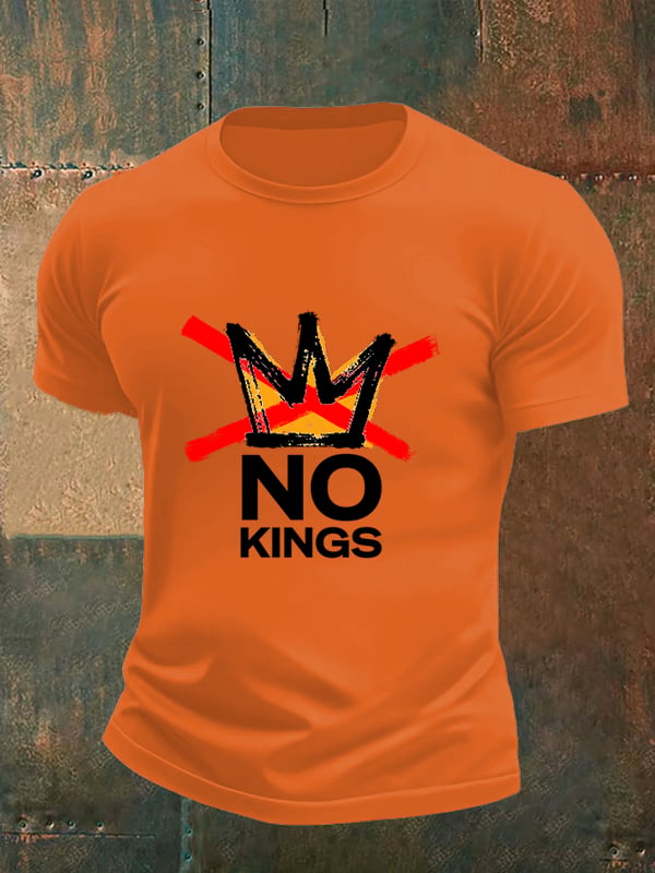 🔥Buy 3 Get 15% Off Men's no kings in America print T-Shirt