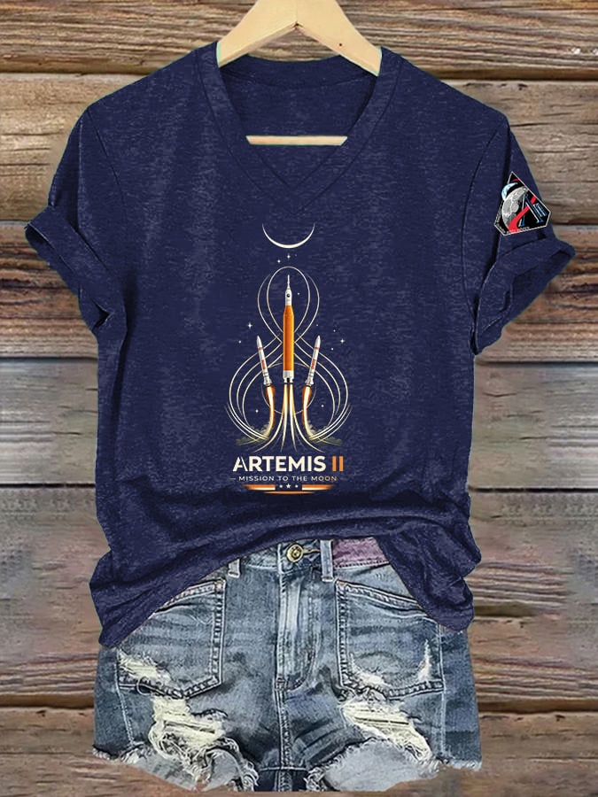 Women's Artemis II Print Casual T-Shirt