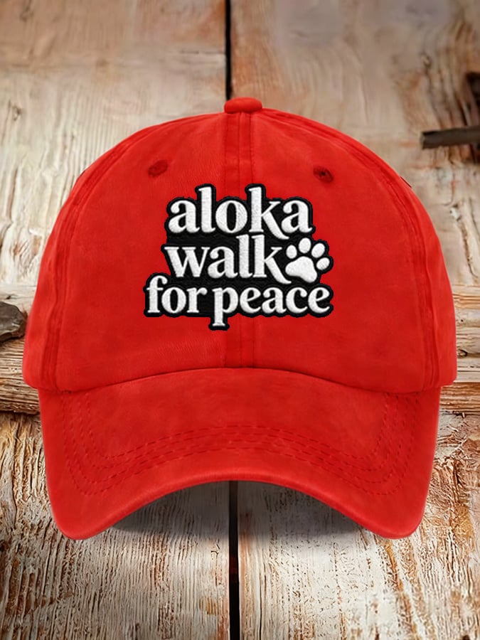 Walk For Peace Printed Baseball Cap