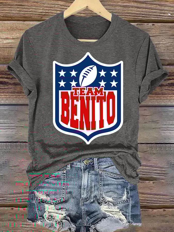 Women's Team Benito Puerto Rico Print Casual Tee