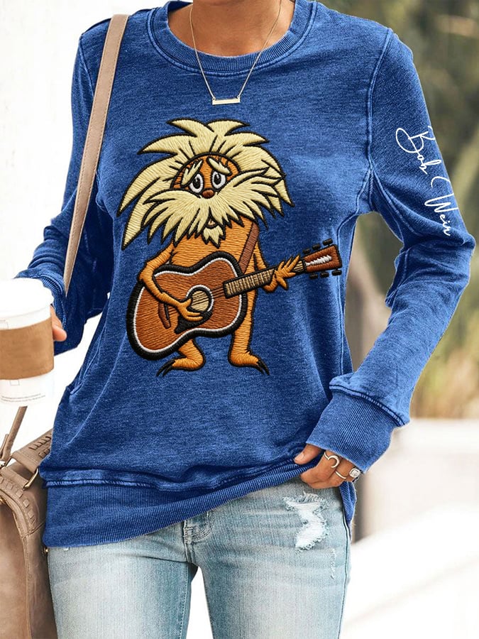 🔥Buy 3 Get 15% Off Women's Vintage Rock Tribute Print Casual Sweatshirt