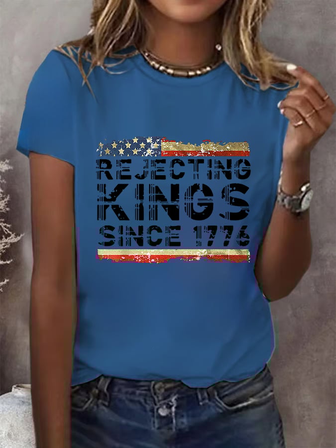 Women's Fashion Casual FDT Reject King Tiger Print T-shirt