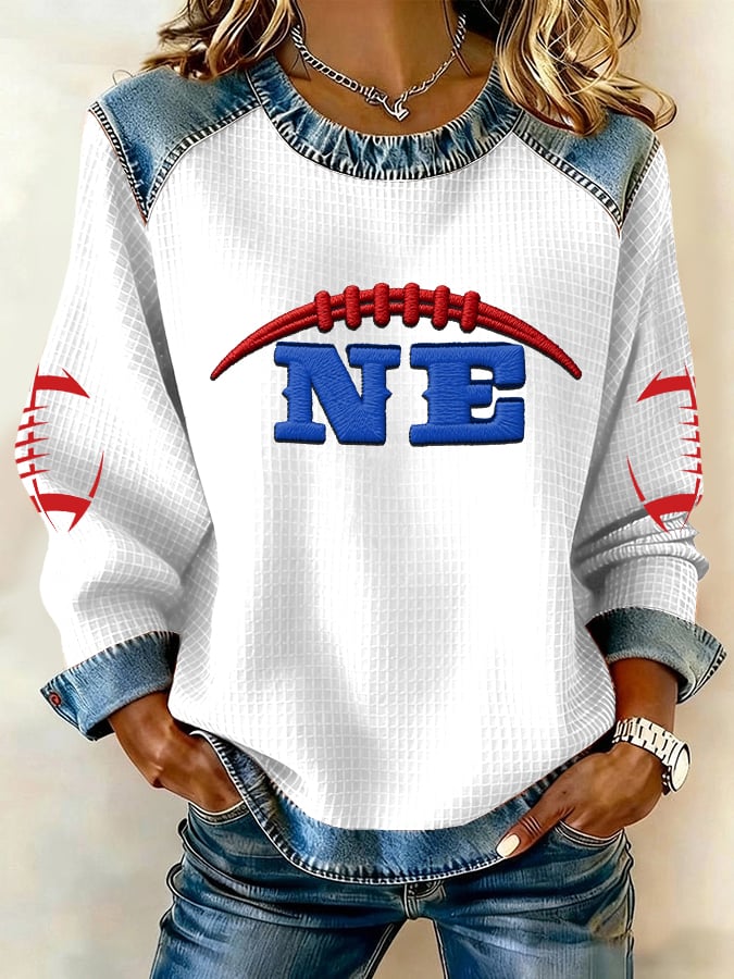 Women's Rugby Print Sweatshirt