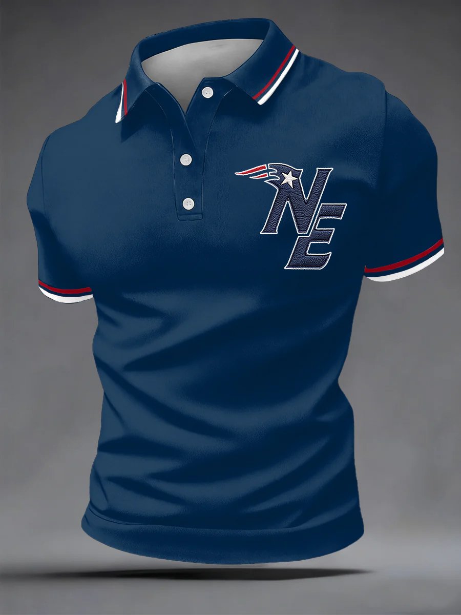 Men's Football Print Polo Shirt
