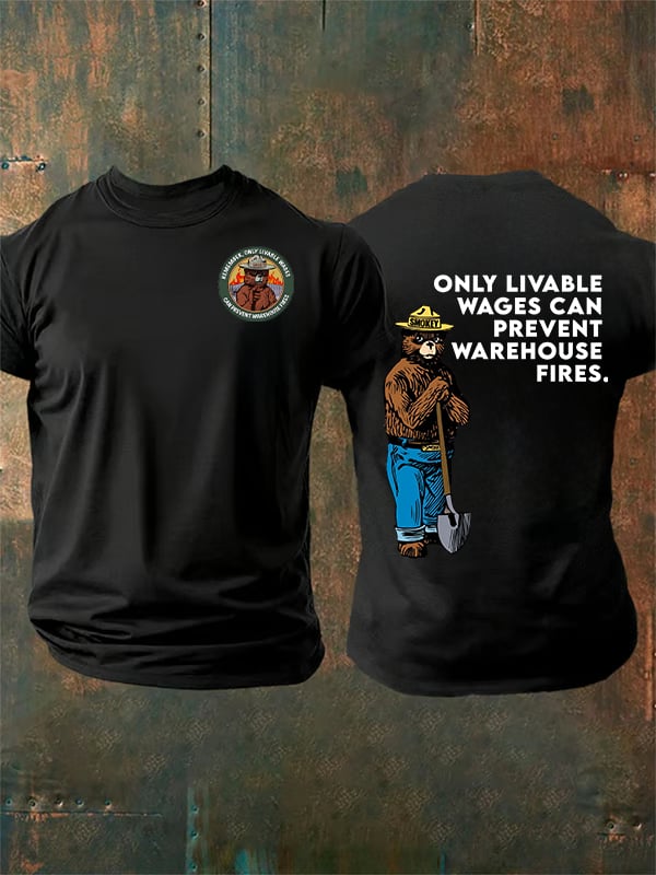 Men's Retro Resist Save The Forest Service Print T-Shirt