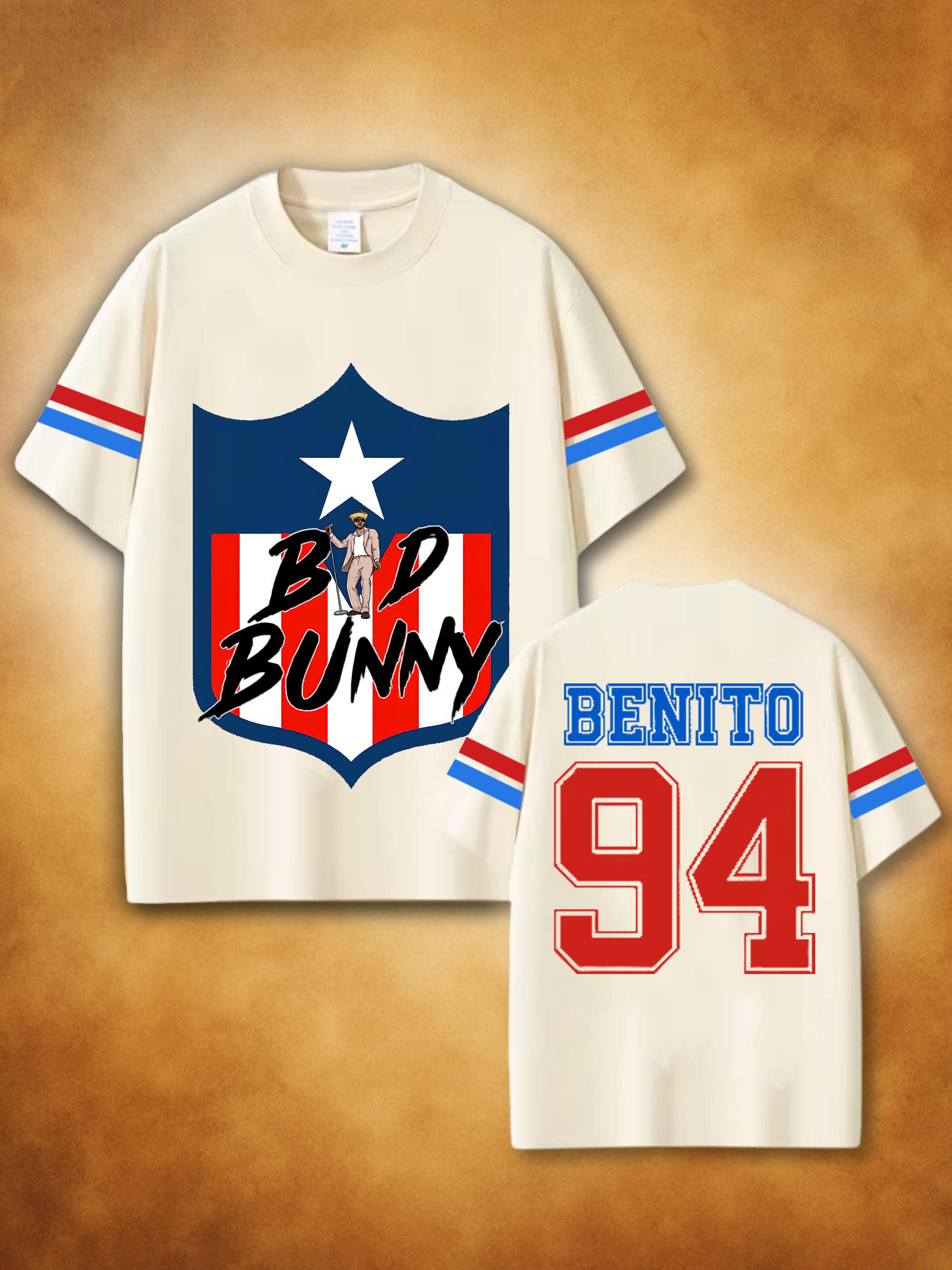 Puerto Rico Singer Benito Bowl Printed T-shirts