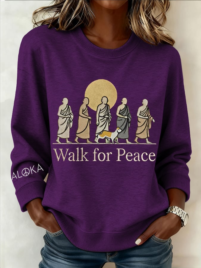 Women's Walk For Peace Art Print Sweatshirt