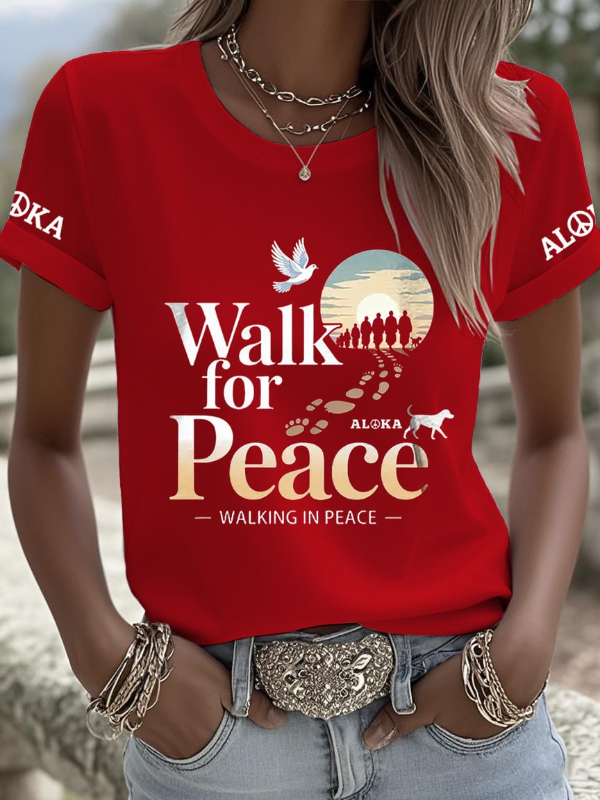 Women's Walk For Peace Art Print T-Shirt