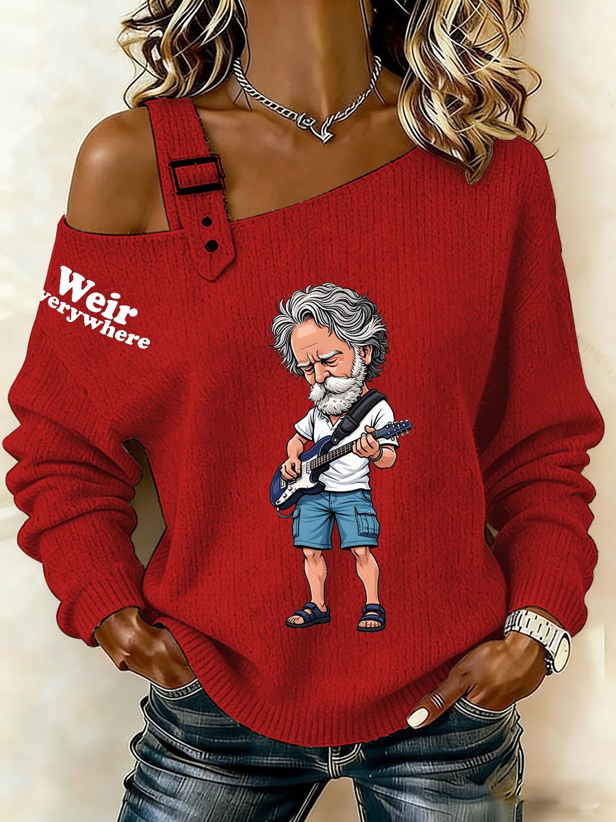 🔥Buy 3 Get 15% Off Women's RIP Bob Weir Weir Everywhere Print Sweatshirt