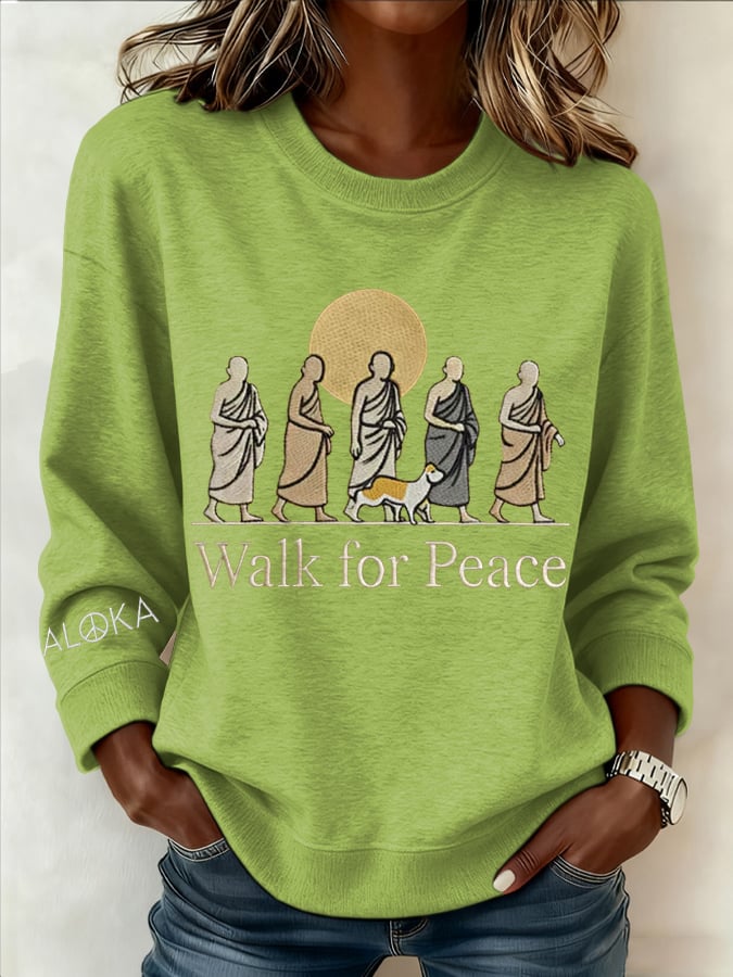 Women's Walk For Peace Art Print Sweatshirt