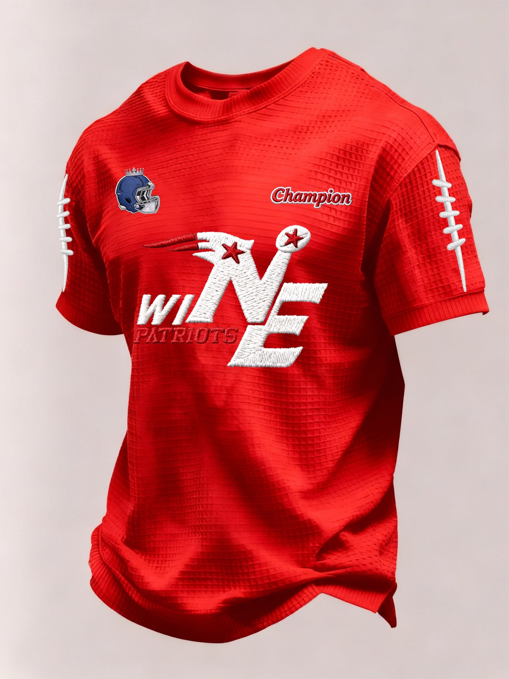 Men’s Football Graphic Waffle Knit Short Sleeve Crewneck T-Shirt