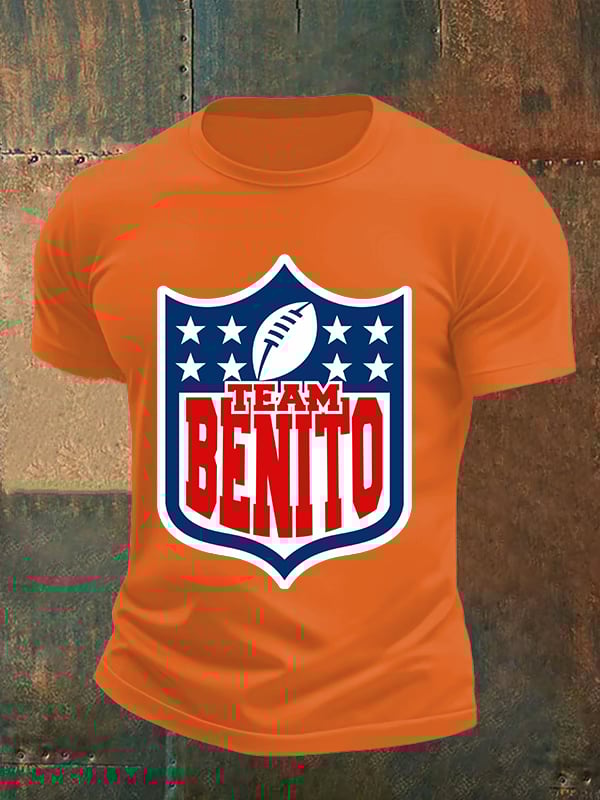 Men's Team Benito Puerto Rico Print Casual Tee