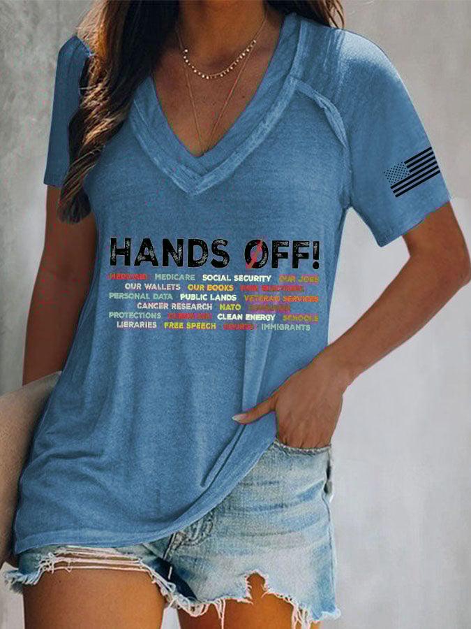 đ„Buy 3 Get 15% Offđ„Women'S FDT âHands Offâ Print T-Shirt