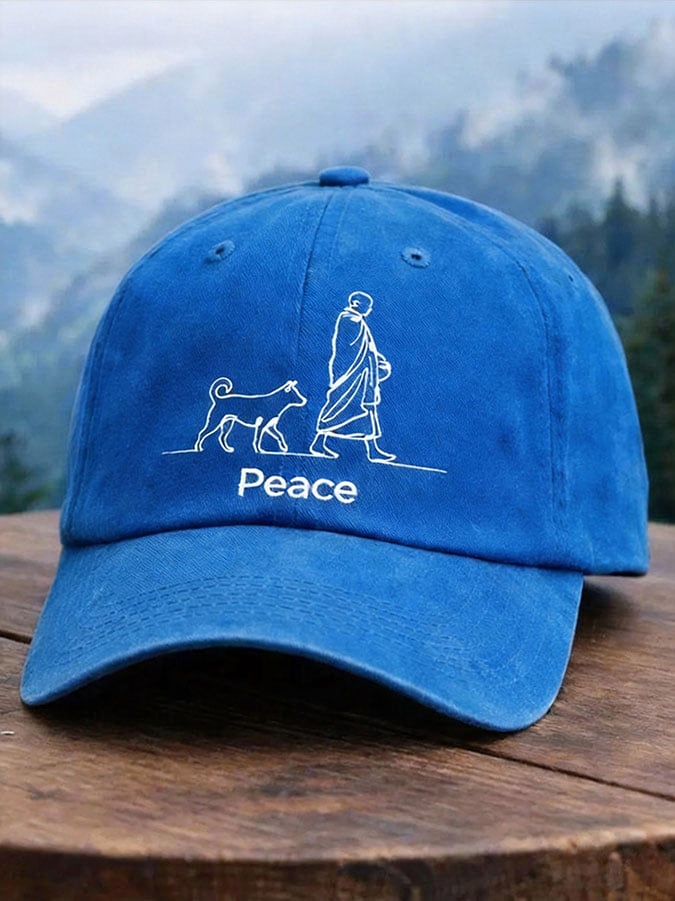 Walk For Peace Printed Casual Hat