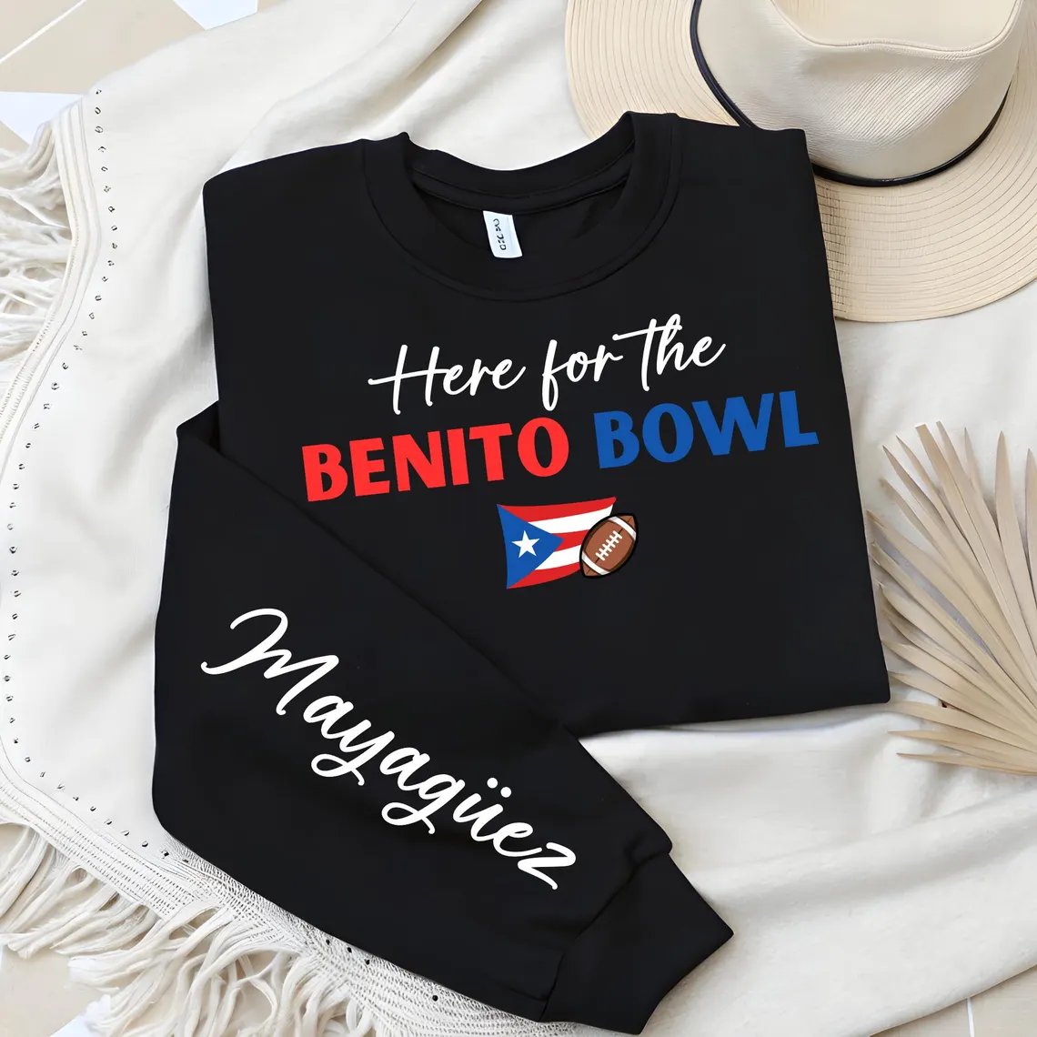 Puerto Rico Singer Benito Bowl Printed Sweatshirt