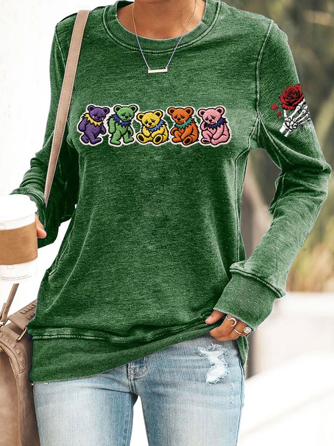 ๐ฅBuy 3 Get 15% Off Women's Vintage Rock Tribute Print Casual Sweatshirt