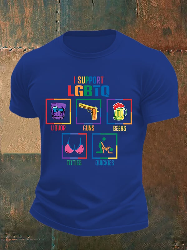 Men's I support LGBTQ Print T-shirt