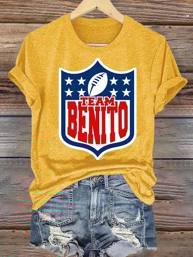 Women's Team Benito Puerto Rico Print Casual Tee