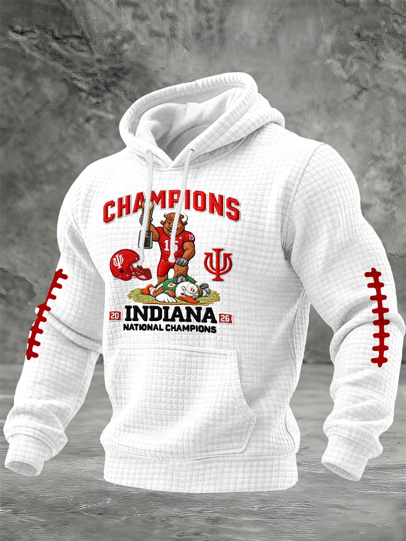 Men's Football Printed Casual Hoodie