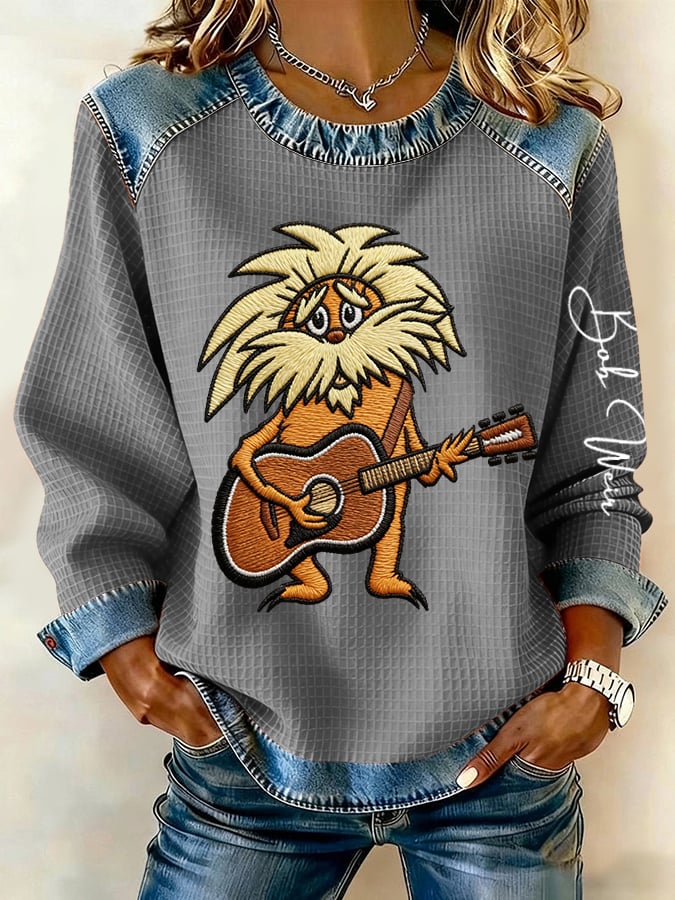 🔥Buy 3 Get 15% Off Women's Vintage Rock Tribute Print Casual Sweatshirt