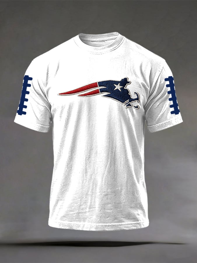 Men's Football Print Casual Short-Sleeved T-Shirt