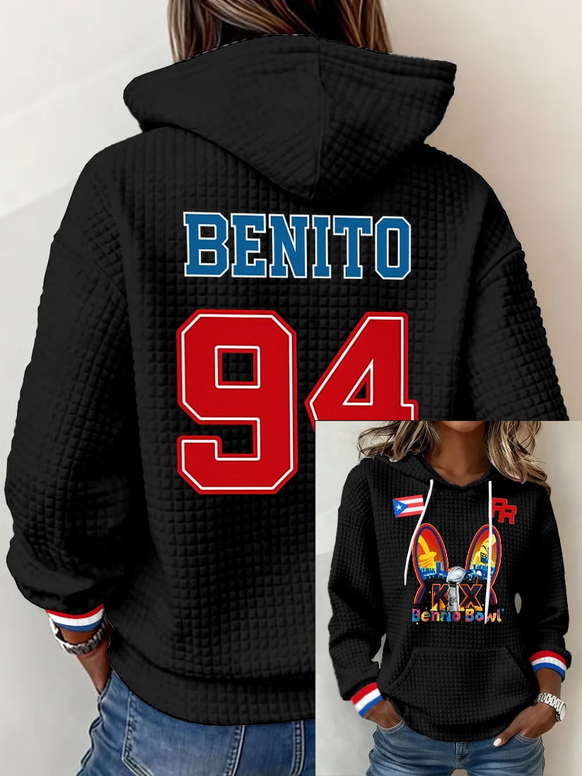 Women's Puerto Rico Print Print Hoodie