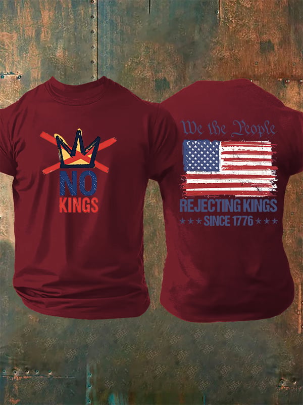 Men's No Kings, Rejecting Kings Since 1776, We The People T-Shirt