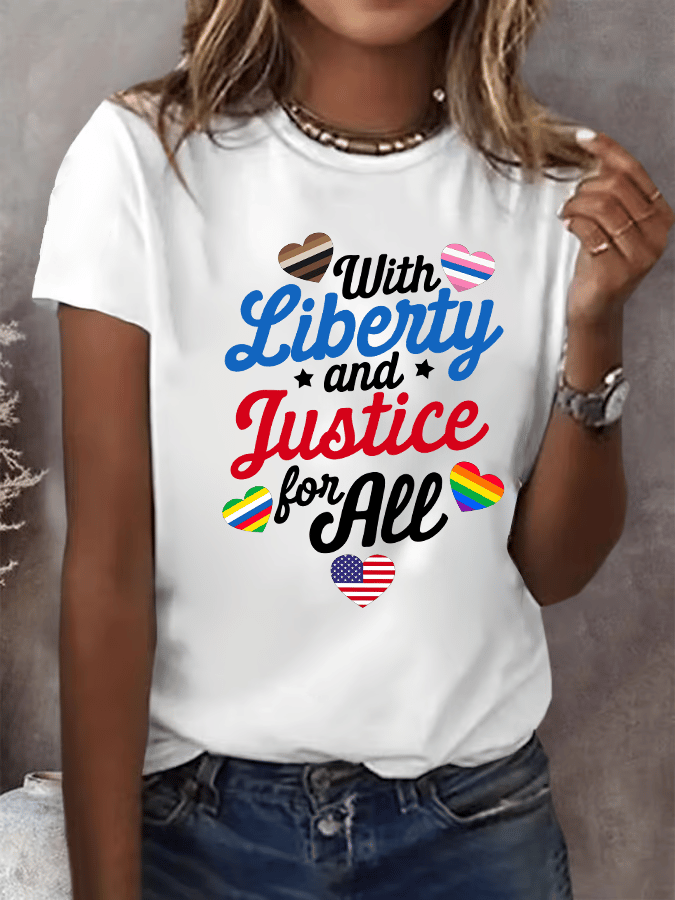 Women's With liberty and justice for all T-Shirt